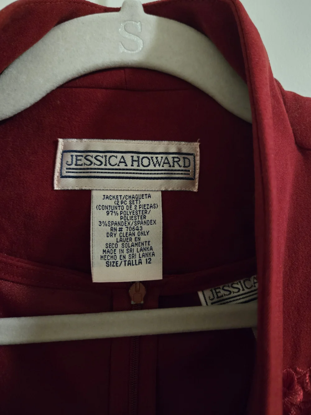 Jessica Howard Red Zip-Front Jacket - Picture 3 of 5